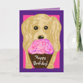 Vrolijk Birthday! Cocker Spaniel Art Kaart (Voorkant)