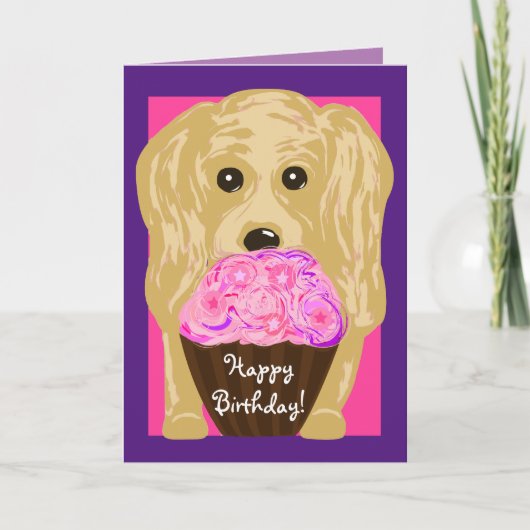 Vrolijk Birthday! Cocker Spaniel Art Kaart (Voorkant)