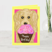 Vrolijk Birthday! Cocker Spaniel Art Kaart (Voorkant)