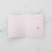 Vrolijk Birthday! Cute Rabbits Girl's Birthday Kaart (Binnen)