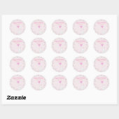 Vrolijk Birthday! Cute Rabbits Girl's Birthday Ronde Sticker (Vel)