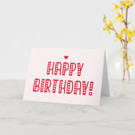 Vrolijk Birthday! Cute Typography Kaart