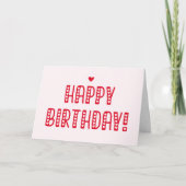 Vrolijk Birthday! Cute Typography Kaart (Voorkant)