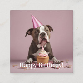 Vrolijk Birthday! Dikke taart Informatiekaartje