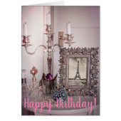 Vrolijk Birthday!  Eiffeltoren Foto Lijst (Voorkant)