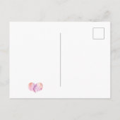 Vrolijk Birthday! Elegant Paars Agate Heart Briefkaart (Achterkant)