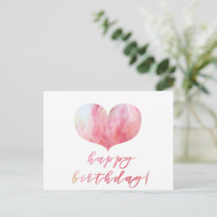 Vrolijk Birthday! Elegant roze geit Briefkaart