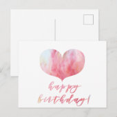 Vrolijk Birthday! Elegant roze geit Briefkaart (Voorkant / Achterkant)