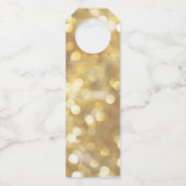 Vrolijk Birthday! Glamoureus Gold Sparkles Heart Flessenhanger (Achterkant)