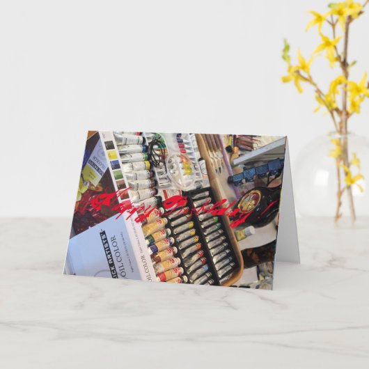 Vrolijk Birthday! Kaart (Gele Bloem)