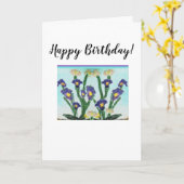 Vrolijk Birthday! Kaart (Gele Bloem)
