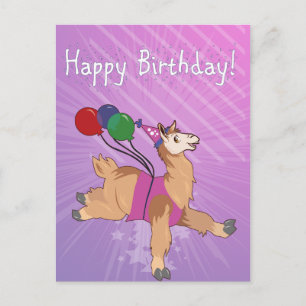 Vrolijk Birthday Llama! Briefkaart
