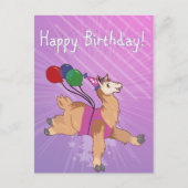 Vrolijk Birthday Llama! Briefkaart (Voorkant)