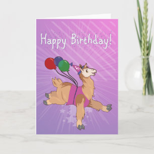 Vrolijk Birthday Llama! Kaart