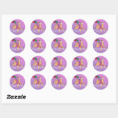 Vrolijk Birthday Llama! Ronde Sticker (Vel)