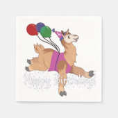 Vrolijk Birthday Llama! Servetten (Voorkant)