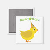 Vrolijk Birthday. Magneet (Voorkant / Achterkant)