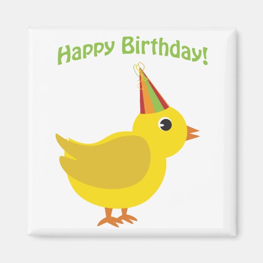 Vrolijk Birthday. Magneet (Voorkant)