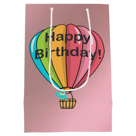 Vrolijk Birthday! Middelgrote cadeautas (Achterkant)