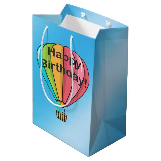 Vrolijk Birthday! Middelgrote cadeautas (Achterkant Gekanteld)