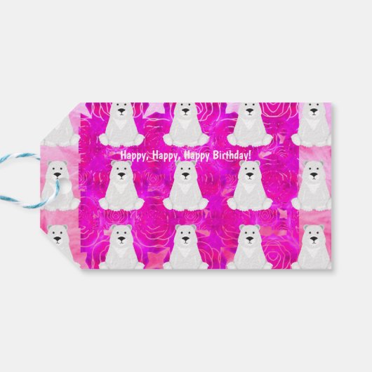 Vrolijk Birthday!  naam Cadeaulabel (Achterkant Horizontaal)