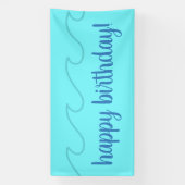 Vrolijk Birthday! Ocean Waves Spandoek (Verticaal)