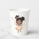 Vrolijk Birthday! Princess Ballerina w/Bow Birthda Papieren Bekers (Achterkant)