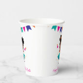 Vrolijk Birthday! Princess Ballerina w/Bow Birthda Papieren Bekers (Rechts)