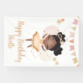 Vrolijk Birthday! Princess Ballerina w/Bow Birthda Spandoek (Horizontaal)