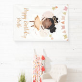 Vrolijk Birthday! Princess Ballerina w/Bow Birthda Spandoek (Insitu)