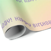 Vrolijk Birthday! Regenbooggradiënt, omlooppapier Cadeaupapier (Rol Hoek)