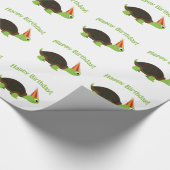 Vrolijk Birthday! Schildpad Cadeaupapier (Hoek)