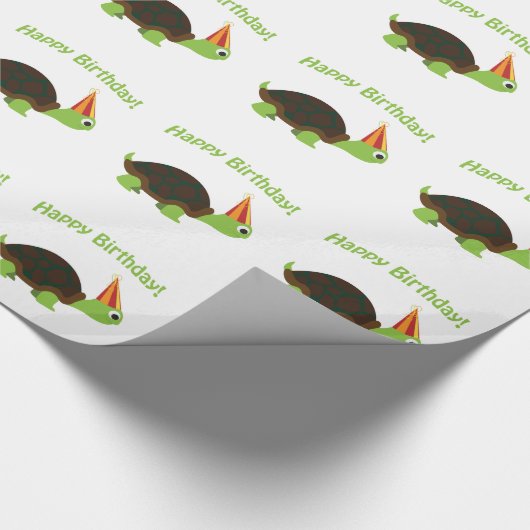 Vrolijk Birthday! Schildpad Cadeaupapier (Hoek)