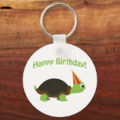Vrolijk Birthday! Schildpad Sleutelhanger (Voorkant)