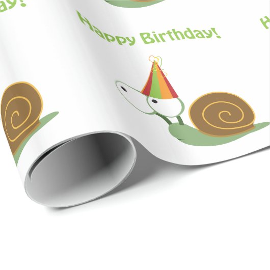 Vrolijk Birthday! slak Cadeaupapier (Rol Hoek)