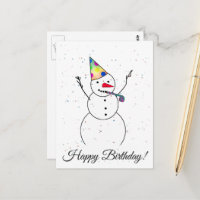 Vrolijk Birthday! Snowman