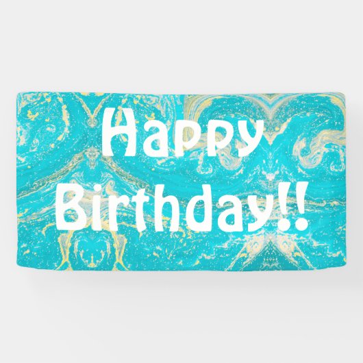 Vrolijk Birthday! Spandoek (Horizontaal)