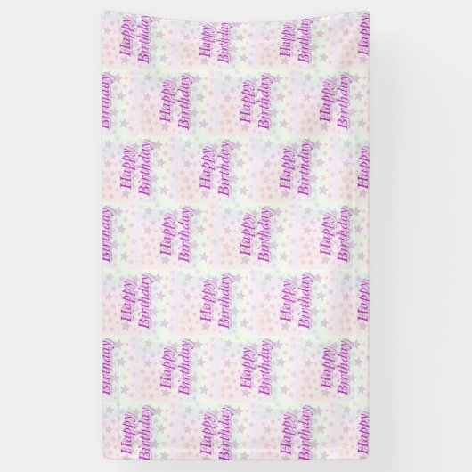 Vrolijk Birthday! Spandoek (Verticaal)