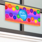 Vrolijk Birthday! Spandoek (Buitenkant Gebouw)