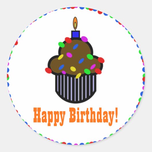 Vrolijk Birthday! Sticker (Voorkant)