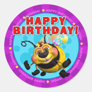 Vrolijk Birthday! Stickers met BeeWee
