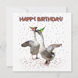 Vrolijk Birthday! Van partijganzen Kaart