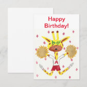 Vrolijk Birthday! Wenskaart. Bedankkaart (Voorkant / Achterkant)