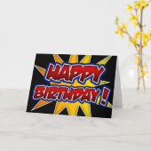 Vrolijk Birthday! Wenskaart Kaart (Gele Bloem)