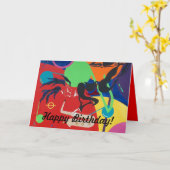 Vrolijk Birthday! Wenskaart Kaart (Gele Bloem)