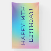 Vrolijk Birthday! Zachte kleurrijke gradiënt Spandoek (Verticaal)