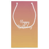 Vrolijk Birthday! Zwarte vrouw, kleurrijke natuurl Klein Cadeauzakje (Achterkant)