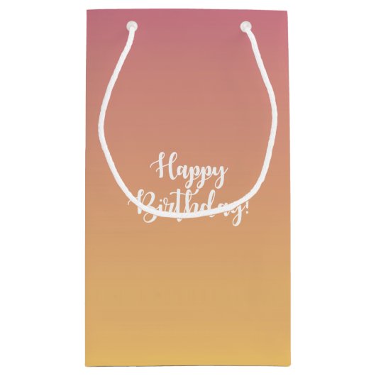 Vrolijk Birthday! Zwarte vrouw, kleurrijke natuurl Klein Cadeauzakje (Achterkant)