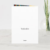 Vrolijk Birthday! Zwarte vrouw, op stam geïnspiree Kaart (Achterkant)