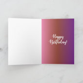 Vrolijk Birthday! Zwarte Vrouw, Roze en Paarse Afr Kaart (Binnen)